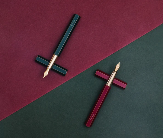 Ystudio stylo-plume en laiton - Rouge