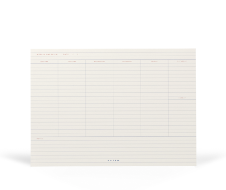 Notem - MILO bloc planificateur semainier