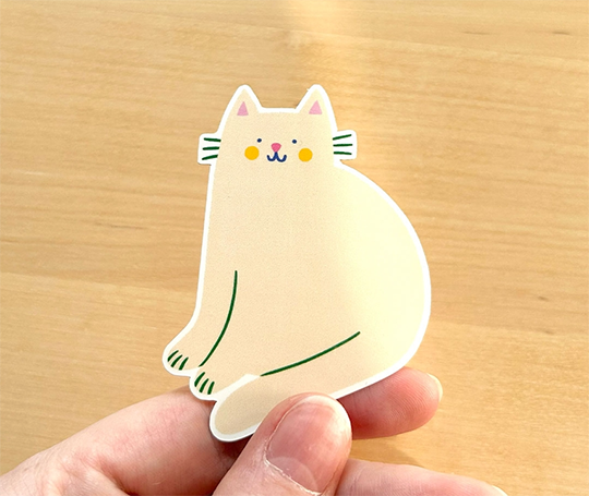 Autocollant Chat Blanc