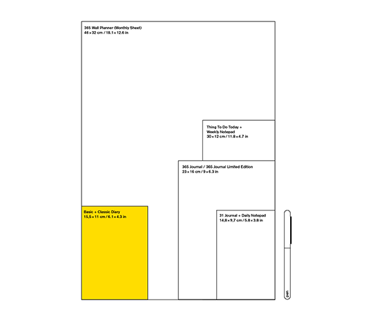 Marjolein Delhaas journal 184 (+ housse) - Y012 Yellow