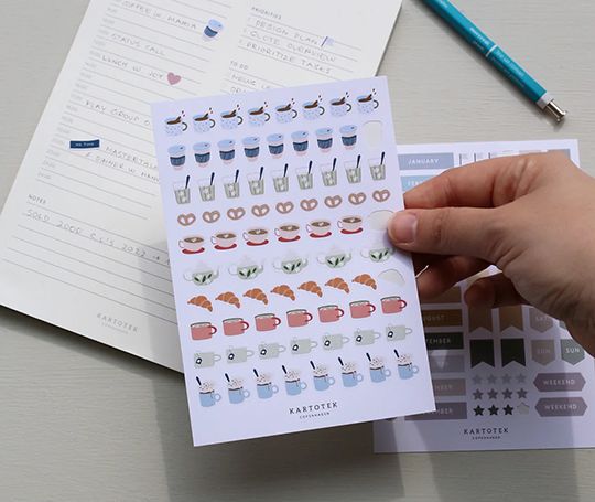 Planche d'autocollants - Mini Coffee