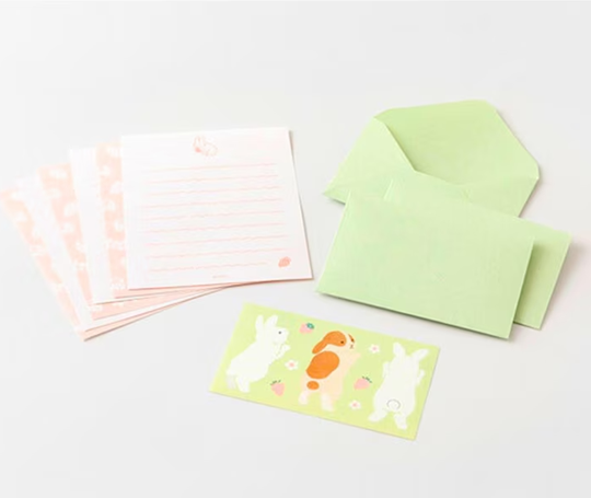 Mini set de papier à lettres - Lapins gourmands