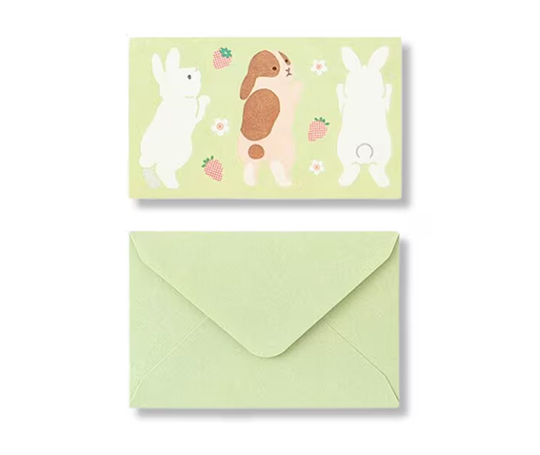 Mini set de papier à lettres - Lapins gourmands