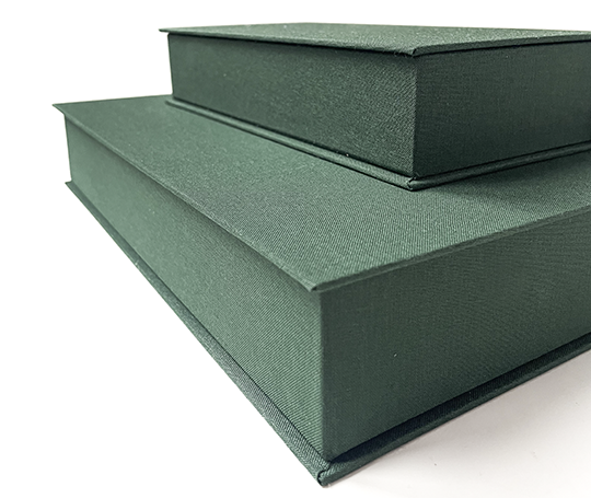 Boîte livre toilée - vert sapin