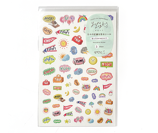 Midori - autocollants Yuru Log  - Motif émotions