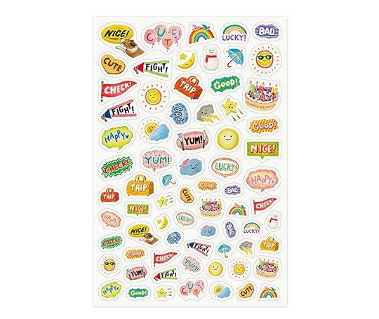 Midori - autocollants Yuru Log  - Motif émotions