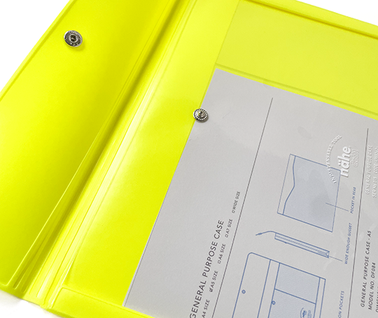 Pochette Nähe A5 - jaune fluo