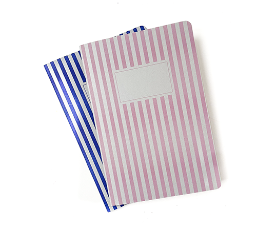 Carnet souple à rayures