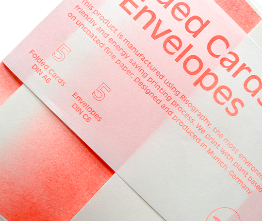 Ensemble de 5 cartes doubles et enveloppes dégradées