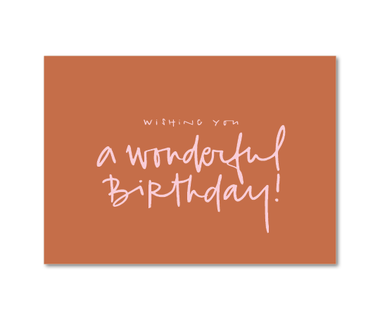 Carte A4 double - Wonderful Birthday