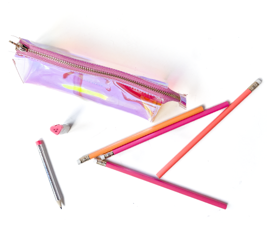 Trousse holographique - Rosé