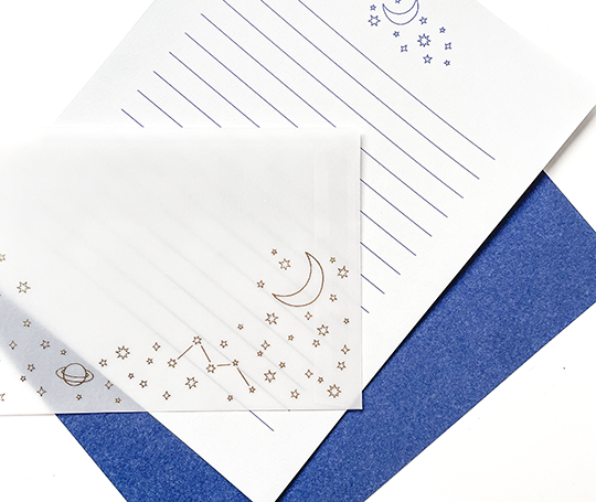 Set de papier à lettres - Ciel étoilé