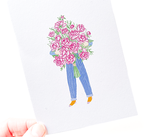 Carte - Bouquet de Pivoines