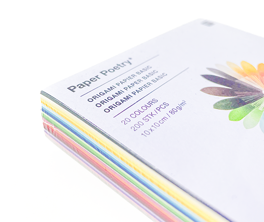 200 Feuilles de papier origami 10x10 cm