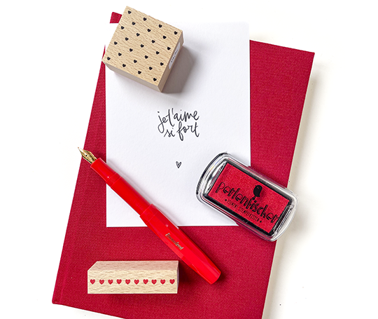 Cachet - Ligne de coeurs