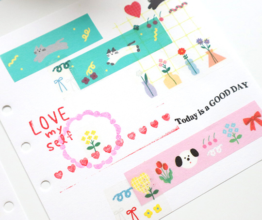 Washi tape Kimalle - motifs & chien