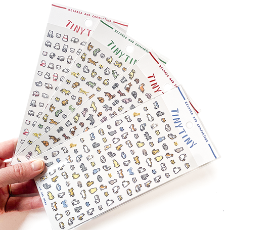 Planche d'autocollants Tiny Tiny - Pandas