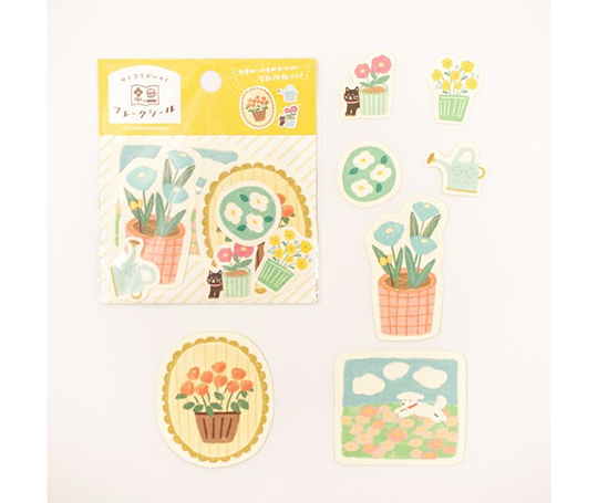 Autocollants "flake" - Plantes, arrosoir