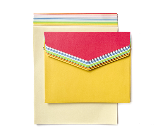 Set de papier à lettres multicolore