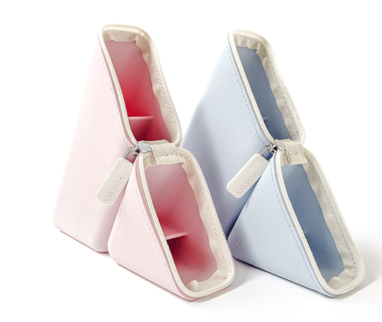 Trousse triangle Kakusta Slim en silicone - Bleu ciel