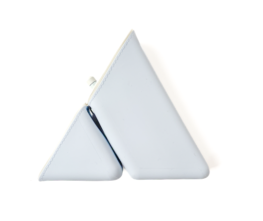 Trousse triangle Kakusta Slim en silicone - Bleu ciel