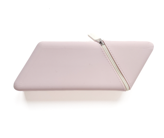 Trousse triangle Kakusta Slim en silicone - Rose pâle