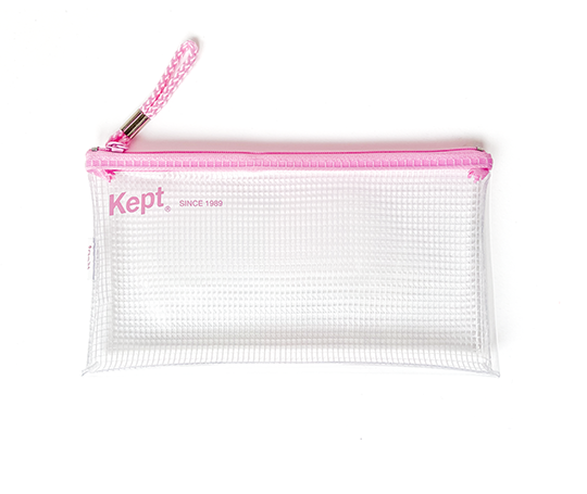 Trousse transparente Kept - Rose