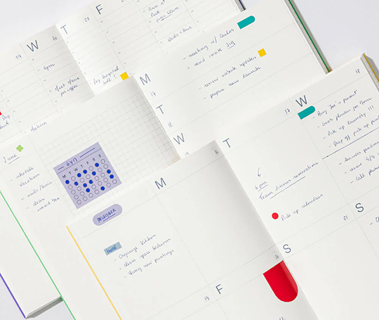 Mishmash - agenda non daté en blocs - mauve