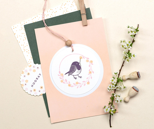 Cachet - Couronne de feuilles