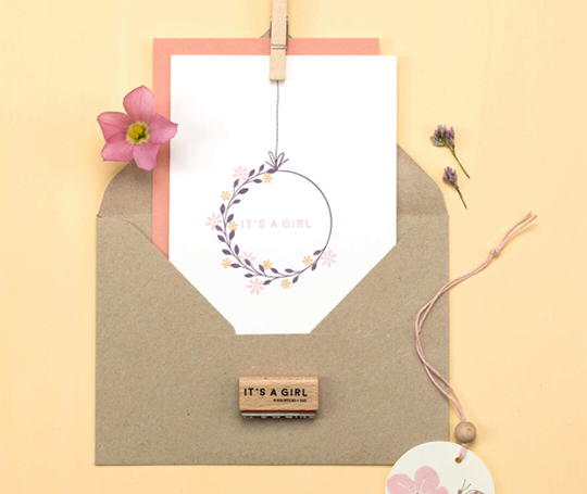 Cachet - Couronne de feuilles