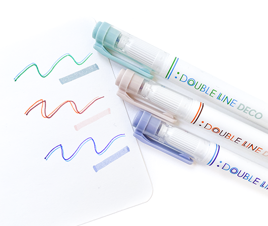 Feutres Double Line + surligneur - Lake