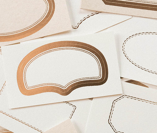 Boîte de 32 étiquettes autocollantes - Brass