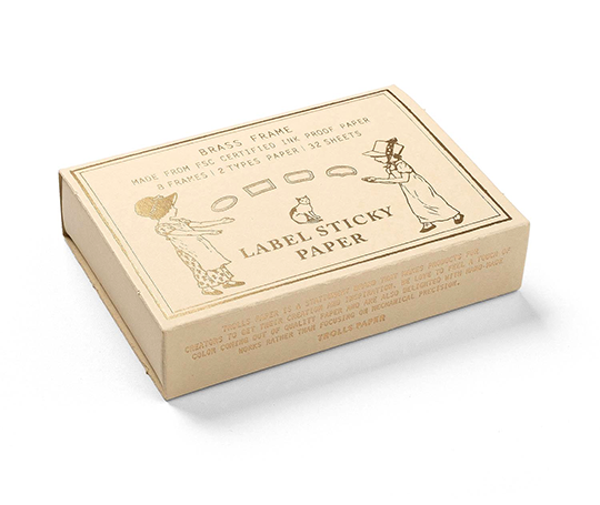 Boîte de 32 étiquettes autocollantes - Brass