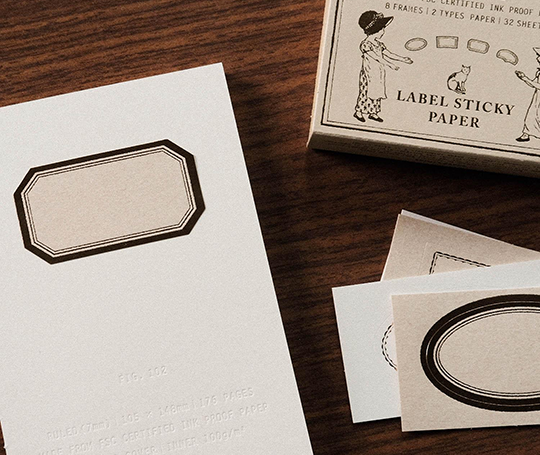 Boîte de 32 étiquettes autocollantes - Brass