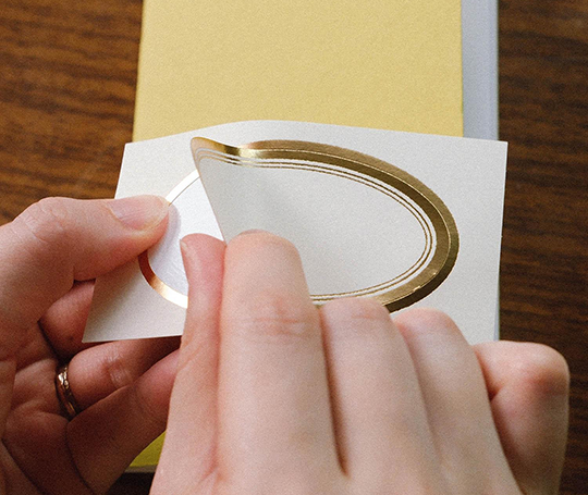 Boîte de 32 étiquettes autocollantes - Brass