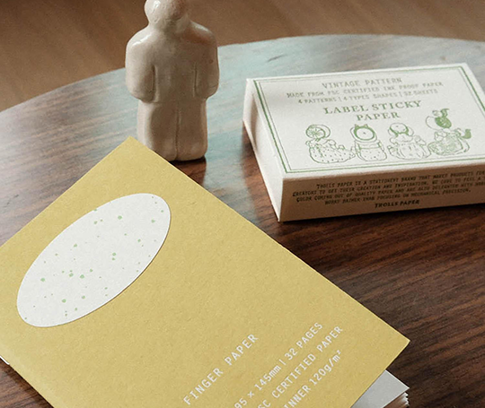 Boîte de 32 étiquettes autocollantes - Vintage