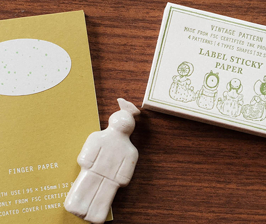 Boîte de 32 étiquettes autocollantes - Vintage