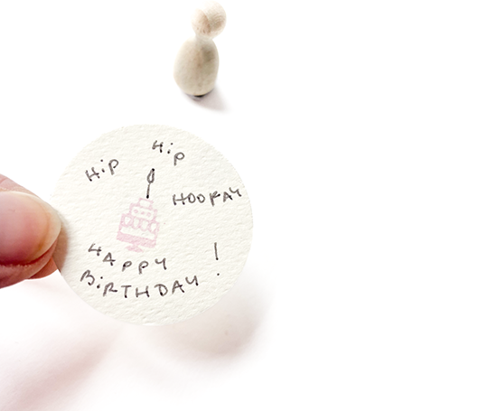 Cachet - Mini gâteau d'anniversaire