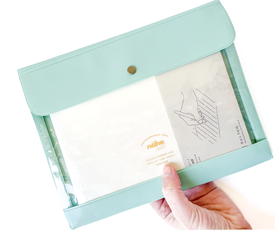 Pochette Nähe A5 - vert menthe