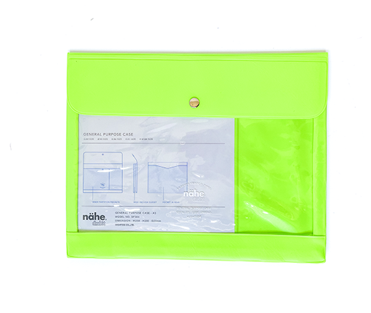 Pochette Nähe A5 - vert fluo