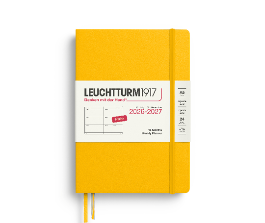 Leuchtturm agenda 26/27 A5 rigide en blocs - Sunflower