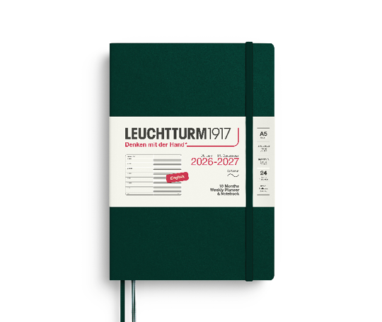 Leuchtturm agenda 26/27 A5 souple semaine & notes - Forest