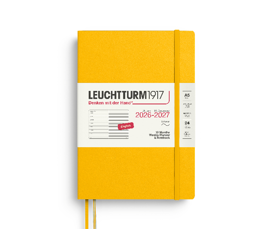 Leuchtturm agenda 26/27 A5 souple semaine & notes - Sunflower