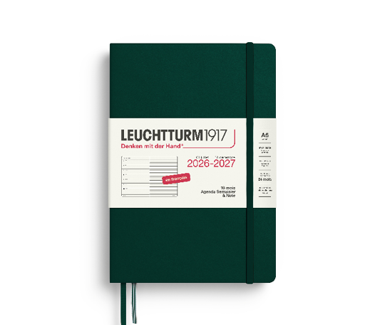 Leuchtturm agenda 26/27 A5 rigide semaine & notes fr. - Forest