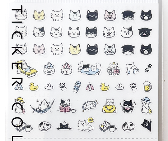 Midori - mini autocollants - Pictograph Cat