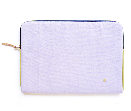 Housse en coton pour ordinateur portable 13/14 pouces - Lilas Ananas