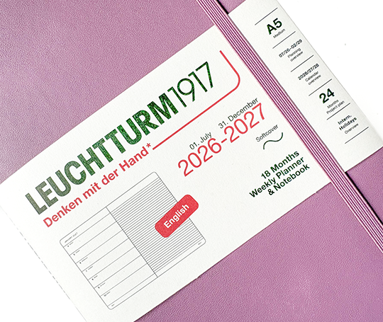 Leuchtturm agenda 26/27 A5 souple semaine & notes - Dusty Rose