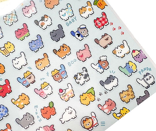 Planche d'autocollants MW Seals - Chats