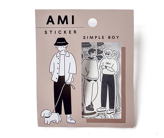 Grands autocollants - Ami Simple boy