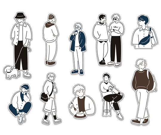 Grands autocollants - Ami Simple boy